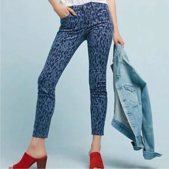 Anthropologie pilcro and the letterpress mid rise leopard print jeans 26 NWT - Picture 10 of 10